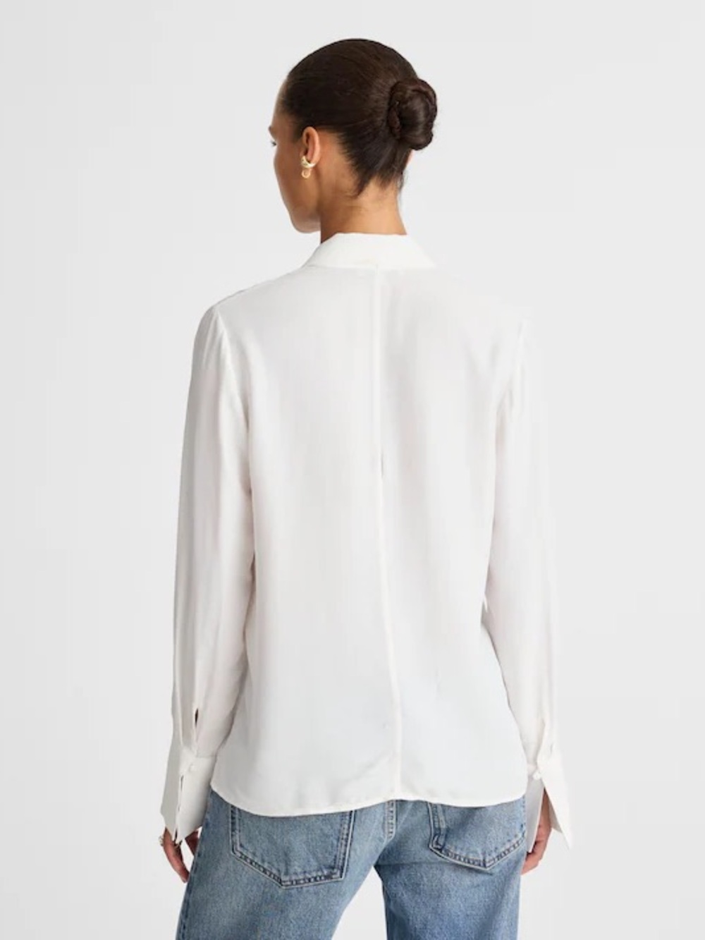 Madewell Necktie Button-Up Top large - Picture 4 of 5